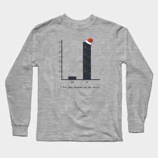 Christmas Carol Bar Graph - Fun Math Long Sleeve T-Shirt